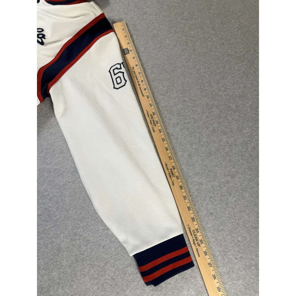 Polo Ralph Lauren Polo Bears 67 Baseball Jacket Mens Large White/Blue/Red - Picture 11 of 12